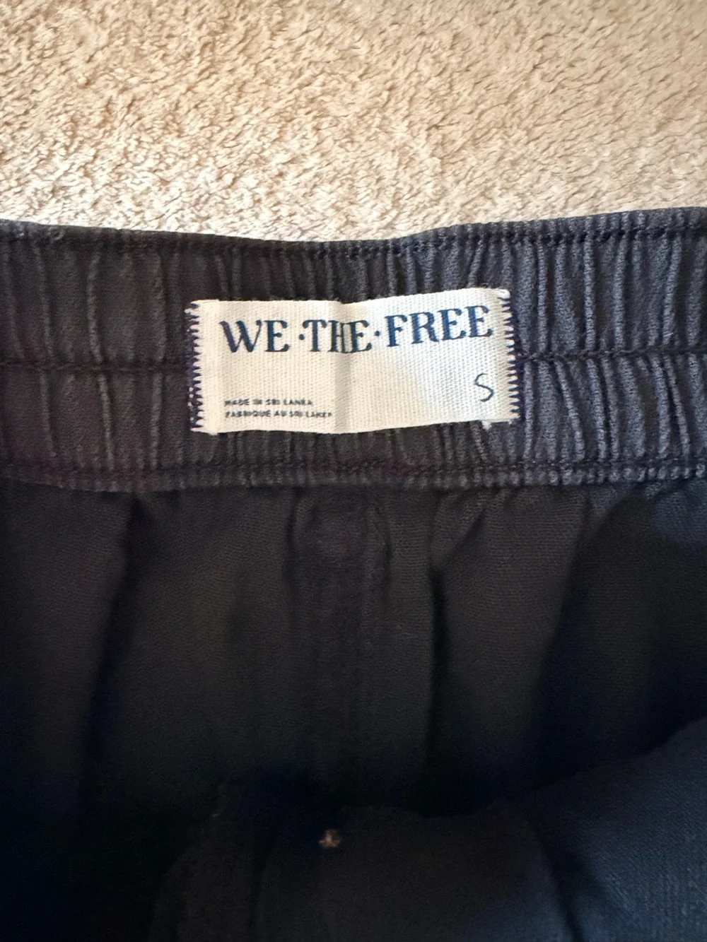 We The Free Fleur High-Waist Button-Front Shorts, size small WASHED BLACK